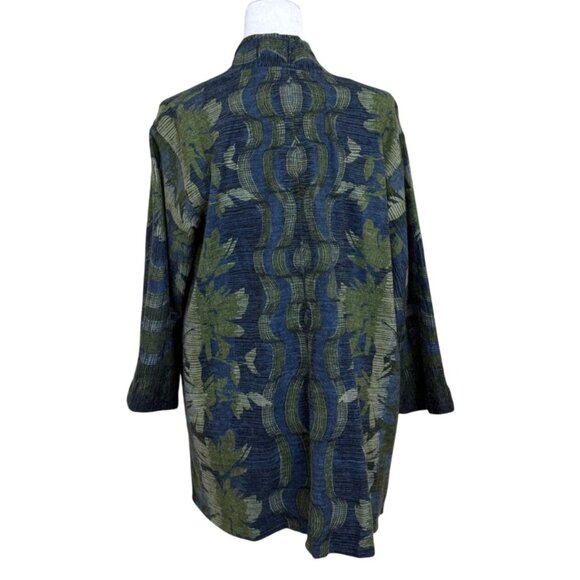 John Mark Womens Open Front Cardigan Art to Wear Blue Green Size M - Picture 3 of 7